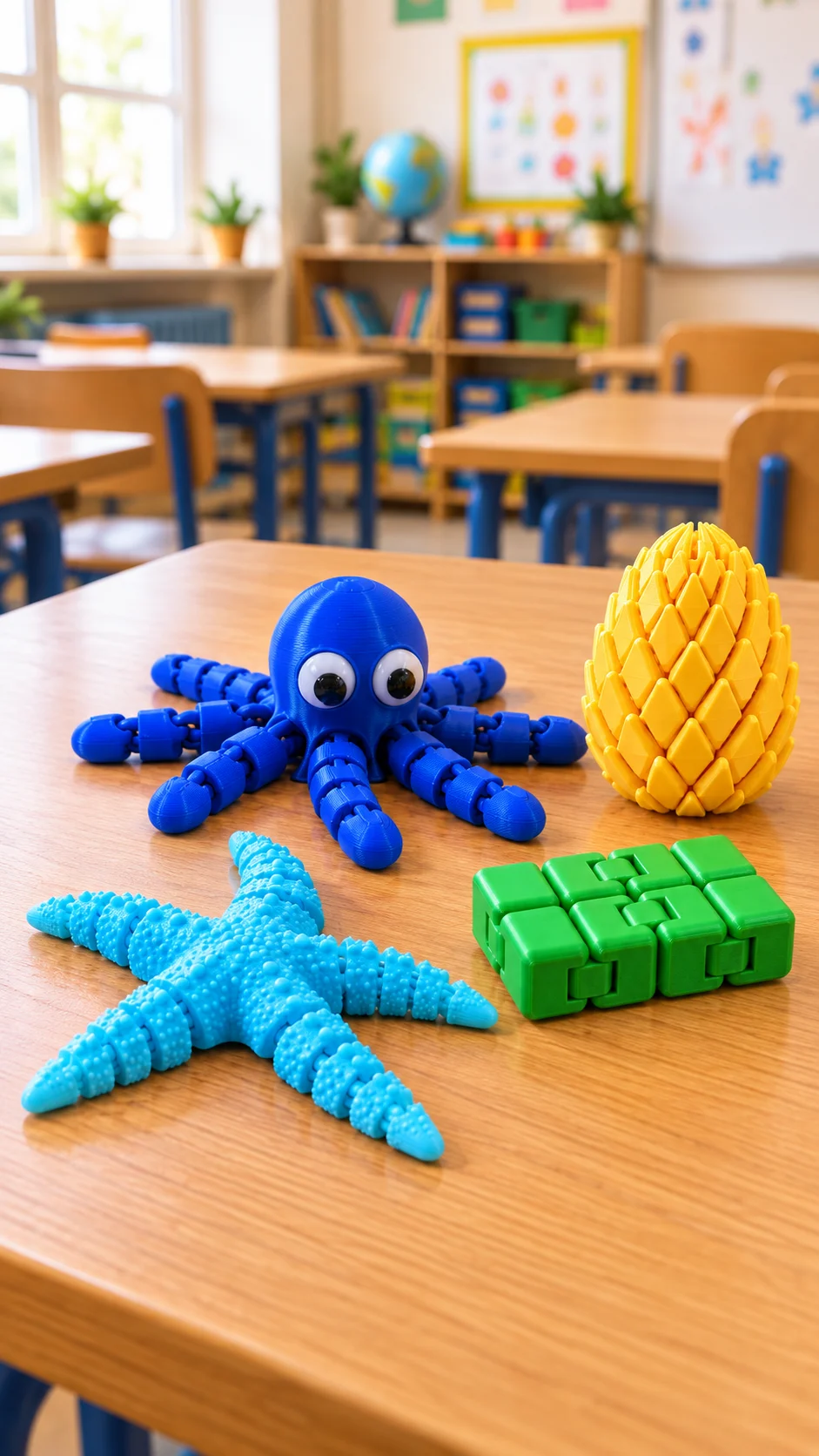 Kit sensorial de juguetes articulados impresos en 3D